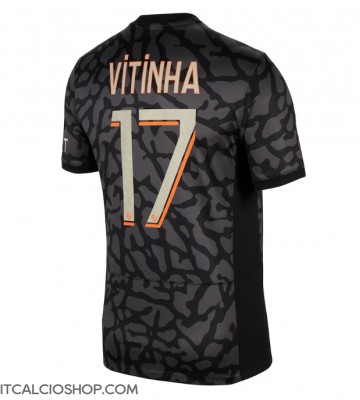 Paris Saint-Germain Vitinha #17 Terza Maglia 2023-24 Manica Corta